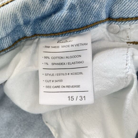 KanCan Greer Ultra High Rise Mom Jeans Light Wash Distressed Size 15/31(34x30) - Picture 6 of 9